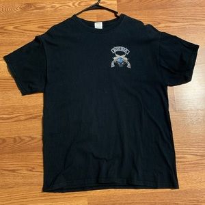 Vintage blue iron motorcycle club tee